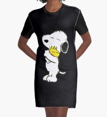 Snoopy and Woodstock Graphic T-Shirt Dress