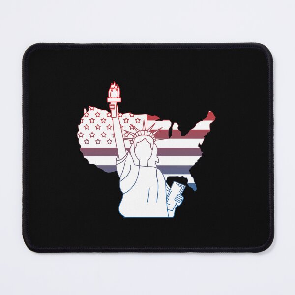 Item preview, Statue Of Liberty With American Map Stickers & Tshirts designed and sold by Yassin KM.