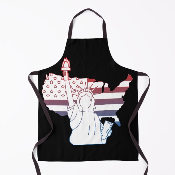 Item preview, Statue Of Liberty With American Map Stickers & Tshirts designed and sold by Yassin KM.