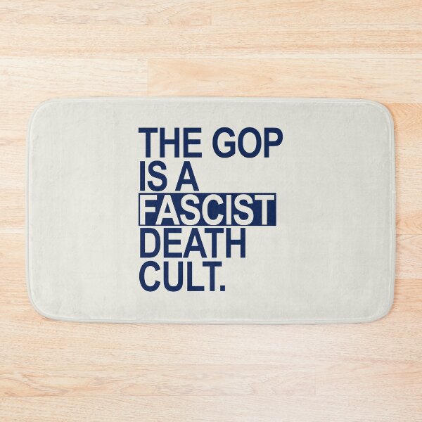 Item preview, The GOP is a FASCIST death cult - navy blue designed and sold by Thelittlelord.