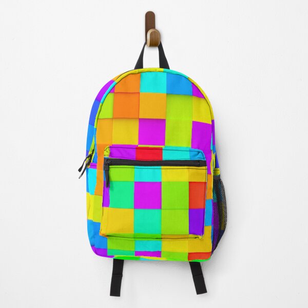 Item preview, Colorful rainbow random shifted cube geometrical pattern  designed and sold by UDDesign.