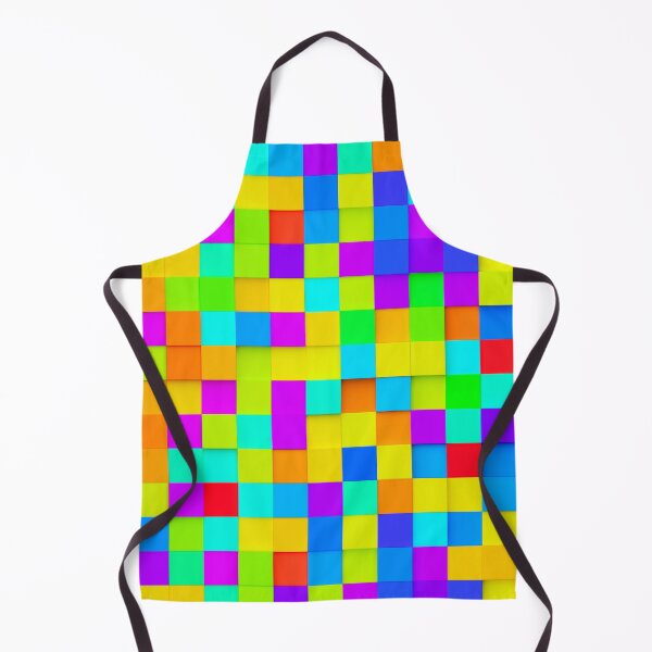 Item preview, Colorful rainbow random shifted cube geometrical pattern  designed and sold by UDDesign.