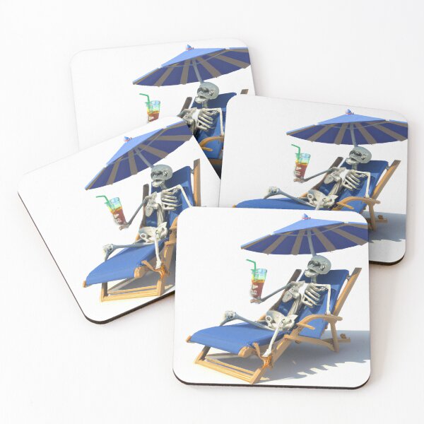 Item preview, Skeleton Relaxing in a Deckchair designed and sold by Richard Allen.