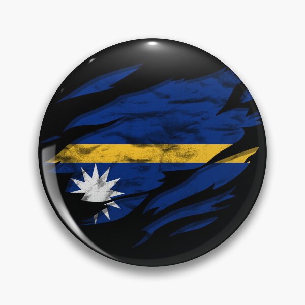 Item preview, Ripped Rip Open Nauru Flag Palm designed and sold by rafaeltto.