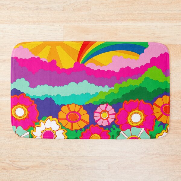 Item preview, Rainbow In The Clouds, Sunset, Retro, Psychadelic, Mushrooms, Sunset Clouds, 70s, 60s, Hippie Art designed and sold by Clancy Rodgers.