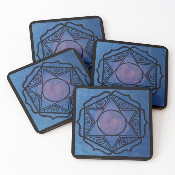 Item preview, MOVE ON MANDALA ~ SACRED GEOMETRY FOR THE SOUL~ BLUE, PINK designed and sold by Ann Chatfield.