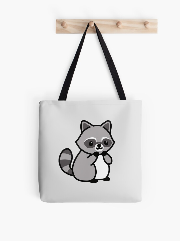 raccoon tote bag  white – Little Paper Blossom