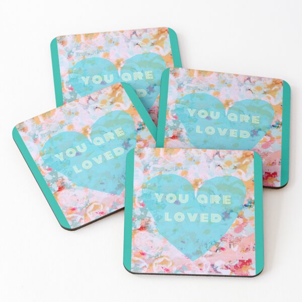 Item preview, You Are Loved, blue Heart Abstract Multicolor  designed and sold by Grey Robinson.
