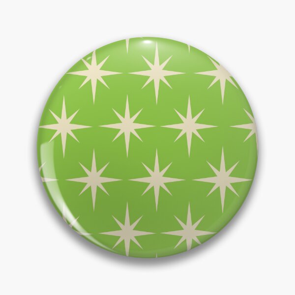 Item preview, Mid century modern white  atomic star on lime green  designed and sold by Yasminepatterns .
