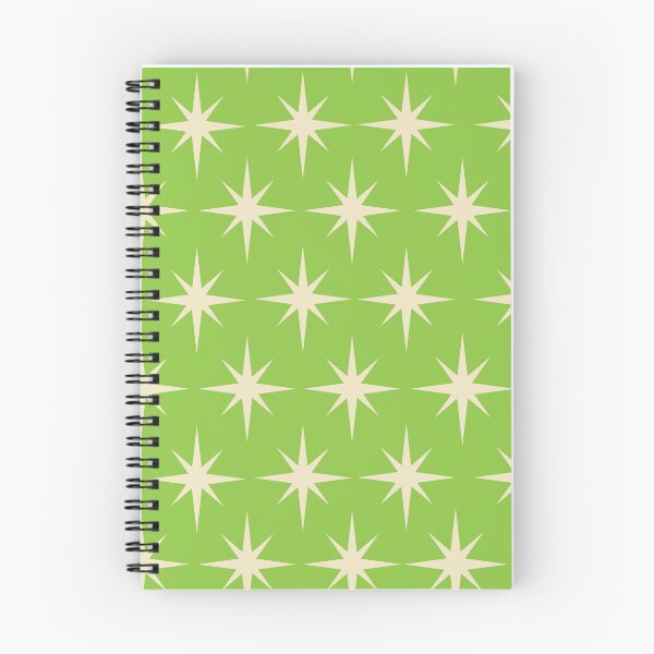 Item preview, Mid century modern white  atomic star on lime green  designed and sold by Yasminepatterns .