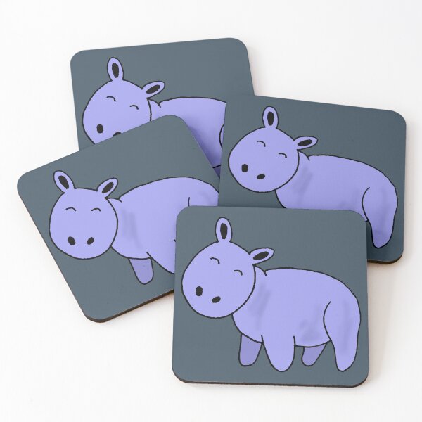 Item preview, Happy little blue hippo designed and sold by MumWolf-Doodles.