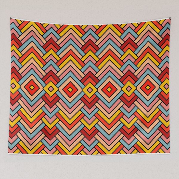 Item preview, Scandinavian Ethnic Aztec Pattern, Red designed and sold by MyArt23.