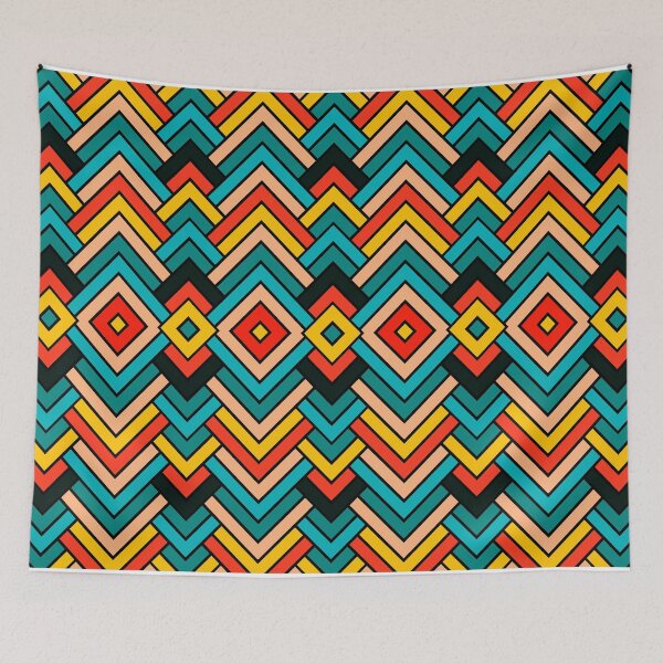Item preview, Scandinavian Ethnic Aztec Pattern, Blue designed and sold by MyArt23.