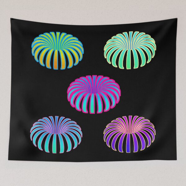 Item preview, Tropical psychedelic optical illusion sticker magnet mix value pack flower rainbow colorful designed and sold by IMNIUM.