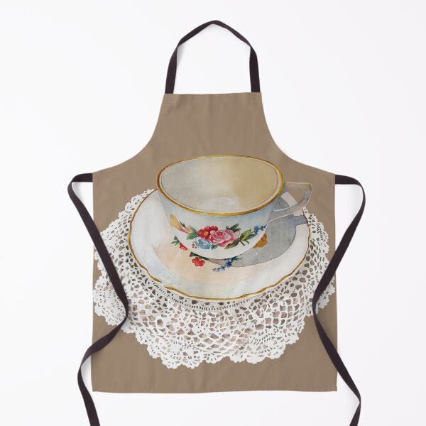 Item preview, Floral Cottage Teacup on Vintage Doily designed and sold by KimberlyShawArt.