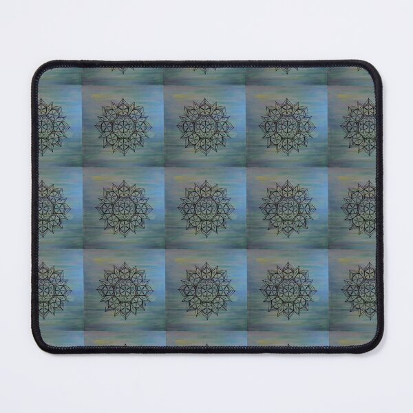 Item preview, WATER MANDALA ~ SACRED GEOMETRY FOR THE SOUL~ BLUE, YELLOW, GREEN designed and sold by Ann Chatfield.