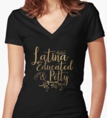 Latina Gebildet und kleinliches Design Shirt mit V-Ausschnitt