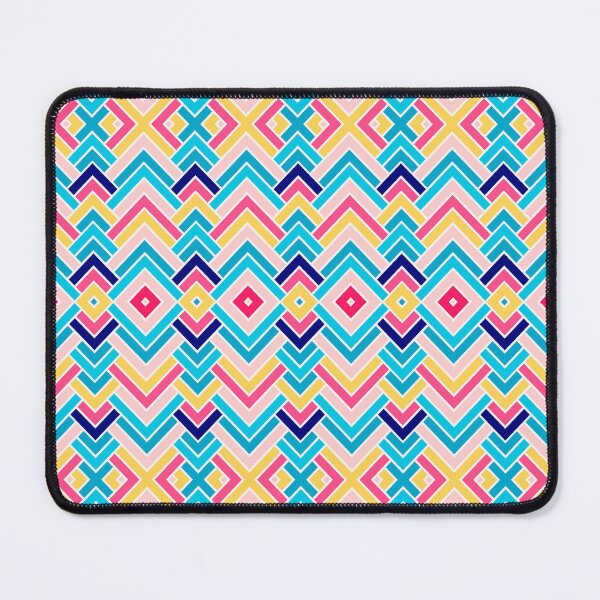 Item preview, Scandinavian Ethnic Aztec Pattern, Blue Pink Peach designed and sold by MyArt23.