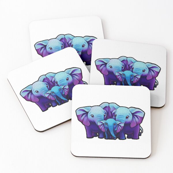 Item preview, Cute Kawaii Elephant Family designed and sold by JulesNeerg.