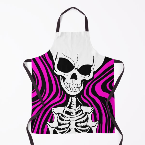 Item preview, Halloween Grinning Skeleton with Magenta Background designed and sold by HalloweenThings.