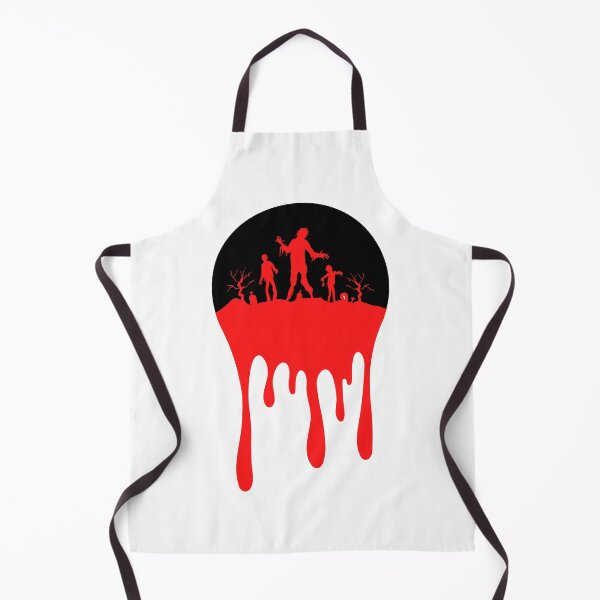 Item preview, Zombies marching with blood dripping effect - White designed and sold by CreepyCurator.