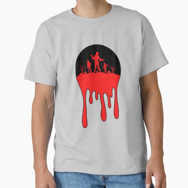 Item preview, Zombies marching with blood dripping effect - Red designed and sold by CreepyCurator.