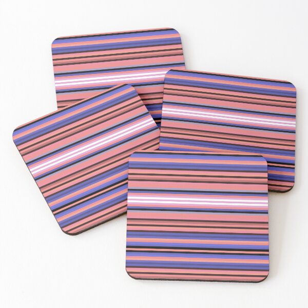 Item preview, Pop Retro Horizontal Stripes Line Pattern, Purple Dusty Pink designed and sold by MyArt23.