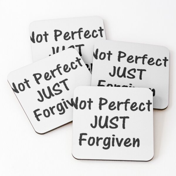Item preview, Not perfect just forgiving – black print white background designed and sold by Rowena Jones.