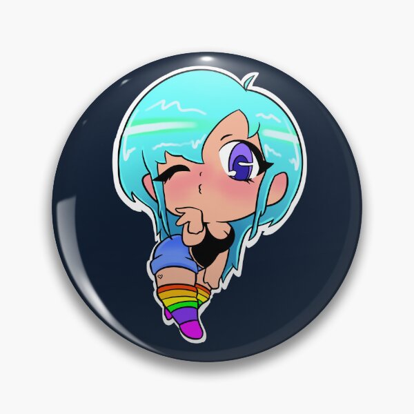Item preview, LGBTQ girl blue hair cute chibi designed and sold by Ooop-See.