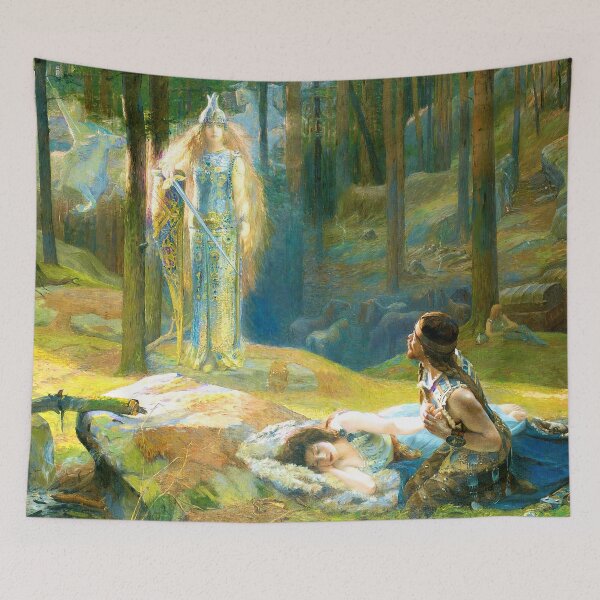 Item preview, Gaston Bussiere -The Revelation, Brynhild Discovering Sieglind And Sigmund (1894) designed and sold by TeeARTHY.