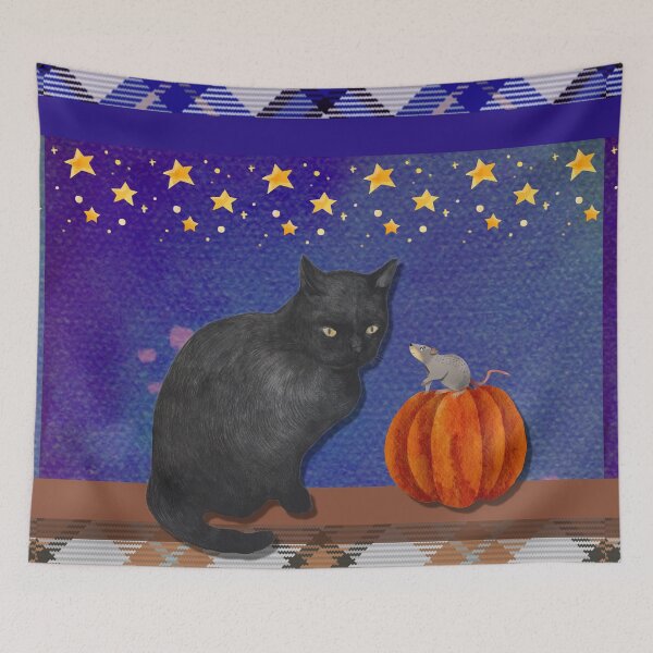 Item preview, Plaid, Cat, Mouse and Pumpkin designed and sold by SimplyMe-Plus.