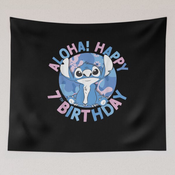Aperçu de l'œuvre Lilo Amp Stitch Aloha Joyeux 7e anniversaire créée et vendue par JameDarnell.