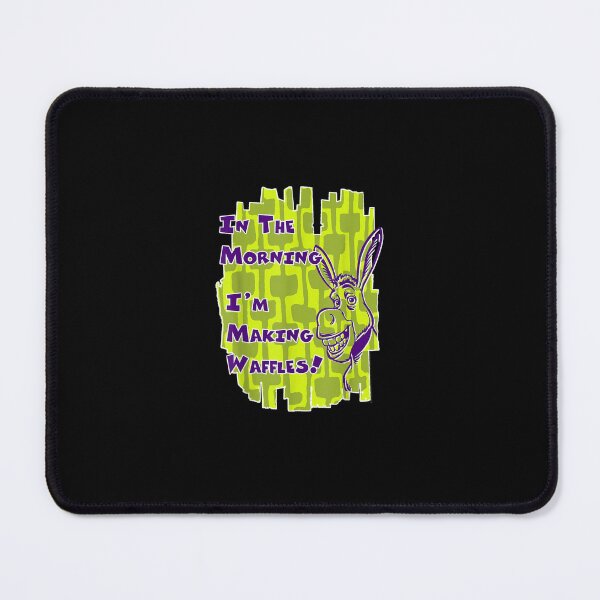 Item preview, Shrek Donkey I'M Making Waffles Text Poster designed and sold by TamarHall.