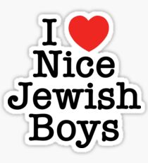 I Love Nice Jewish Boys Sticker