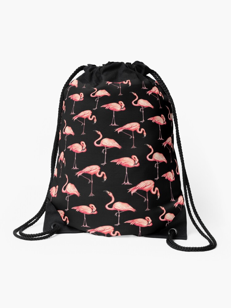 Flamingo discount drawstring bag