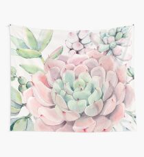 Hübsche Succulents-rosa und grüne Wüste Succulent Illustration Wandbehang