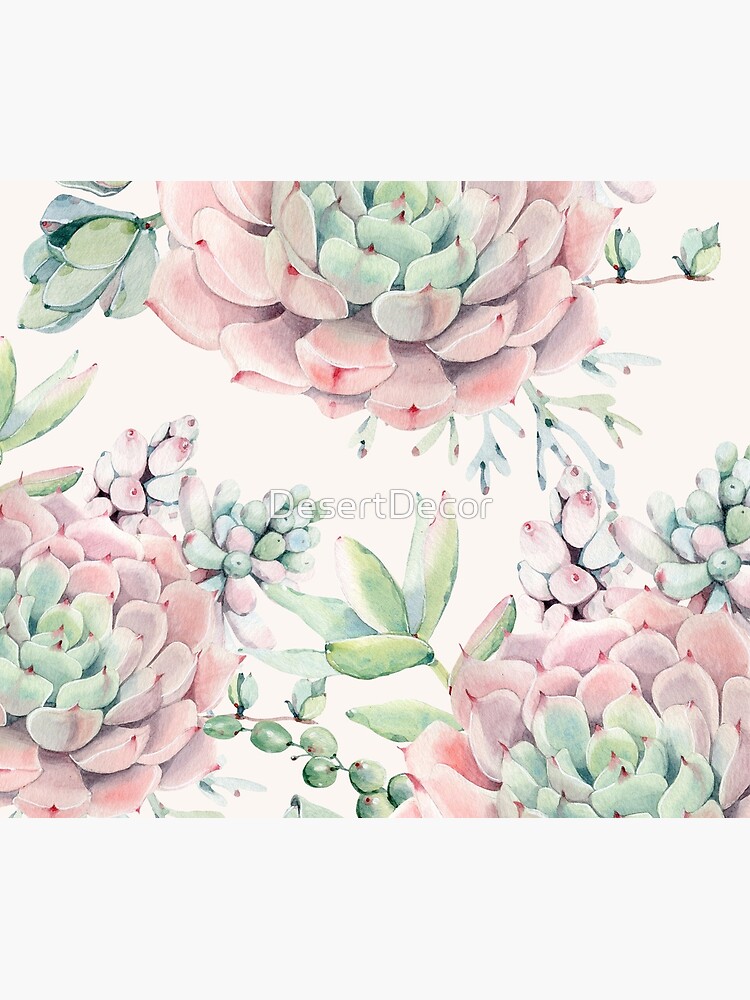 Trendy Succulents Pink and Green Desert Succulent Design by DesertDecor