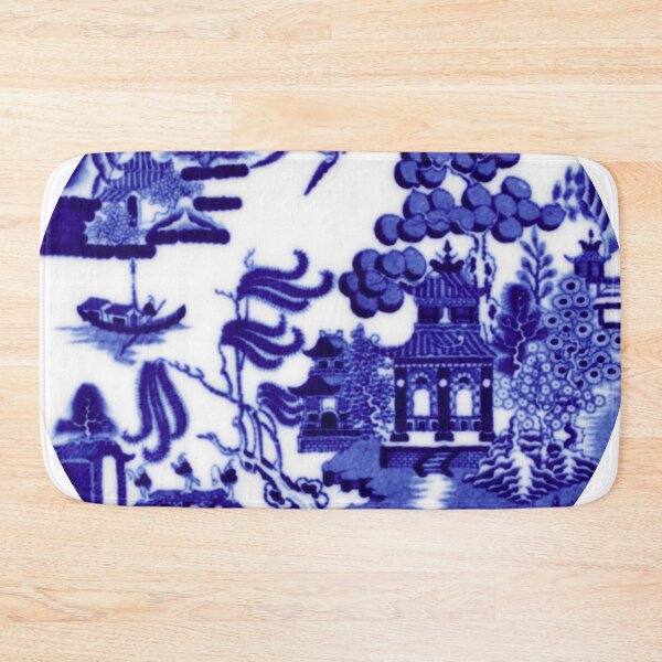 Item preview, Blue on white plate design designed and sold by PellSilversmith.