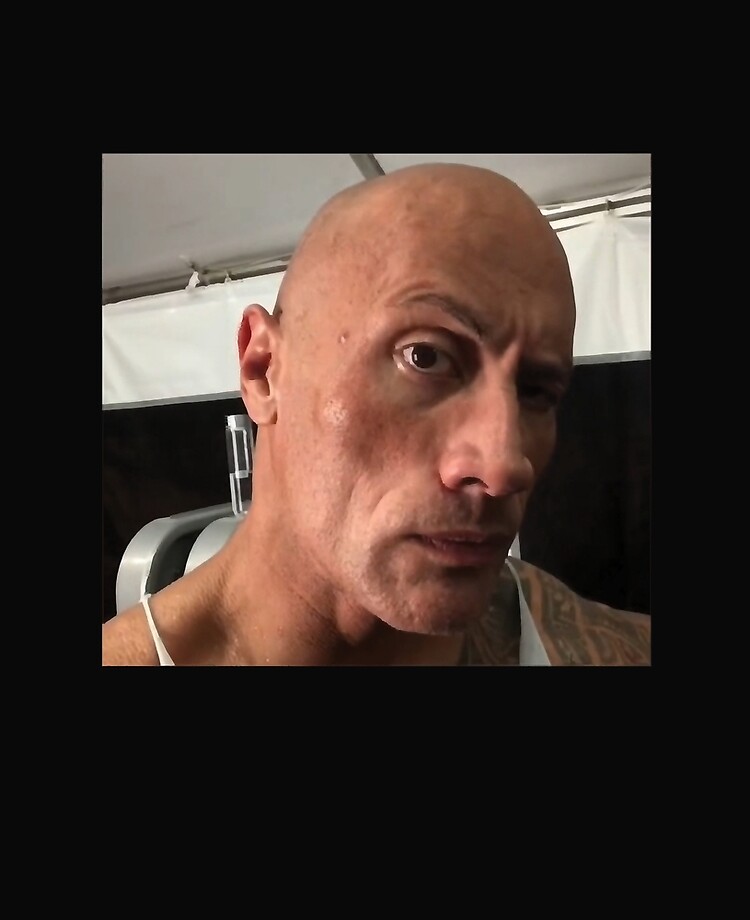 Dwayne The Rock Johnson eyebrow raise meme  Poster for Sale by DennisHard1