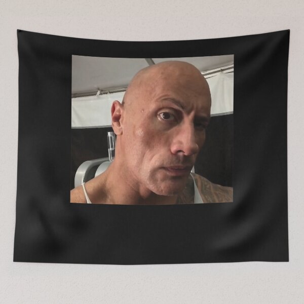 Item preview, Dwayne The Rock Johnson eyebrow raise meme  designed and sold by DennisHard1.