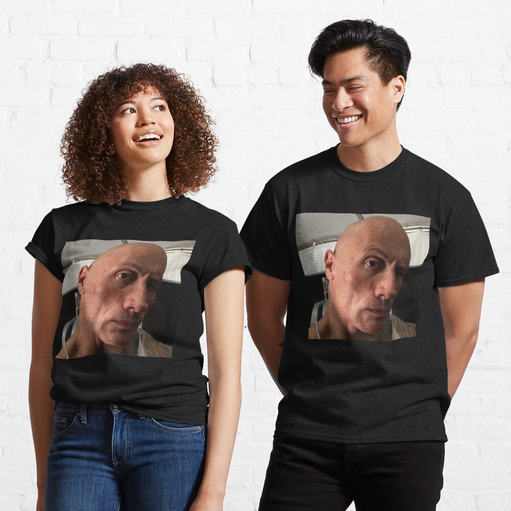 Dwayne The Rock Johnson camiseta masculina, sobrancelha levantar Meme, tops  curtos clássicos, roupas plus size