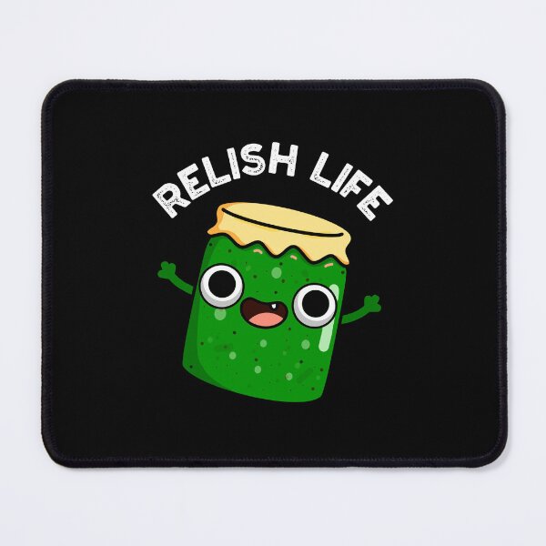 Item preview, Relish Life Funny Food Puns (Dark BG) designed and sold by punnybone.