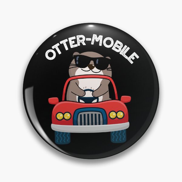 Item preview, Otter-mobile Funny Car Puns (Dark BG) designed and sold by punnybone.
