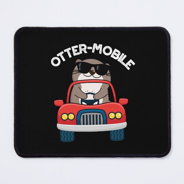 Item preview, Otter-mobile Funny Car Puns (Dark BG) designed and sold by punnybone.