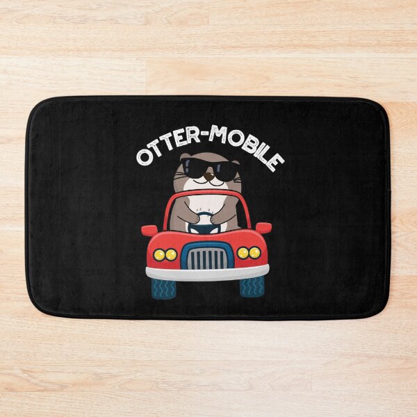 Item preview, Otter-mobile Funny Car Puns (Dark BG) designed and sold by punnybone.
