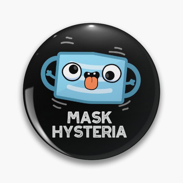 Item preview, Mask Hysteria Funny Mask Puns (Dark BG) designed and sold by punnybone.
