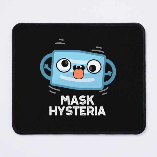 Item preview, Mask Hysteria Funny Mask Puns (Dark BG) designed and sold by punnybone.
