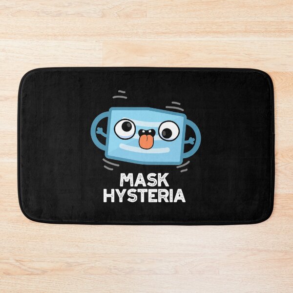 Item preview, Mask Hysteria Funny Mask Puns (Dark BG) designed and sold by punnybone.