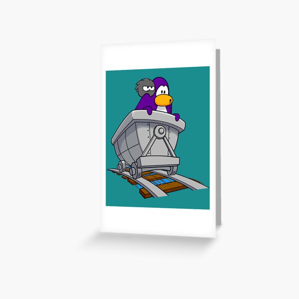 Club Penguin Blue Penguin Greeting Card for Sale by zabelzabel