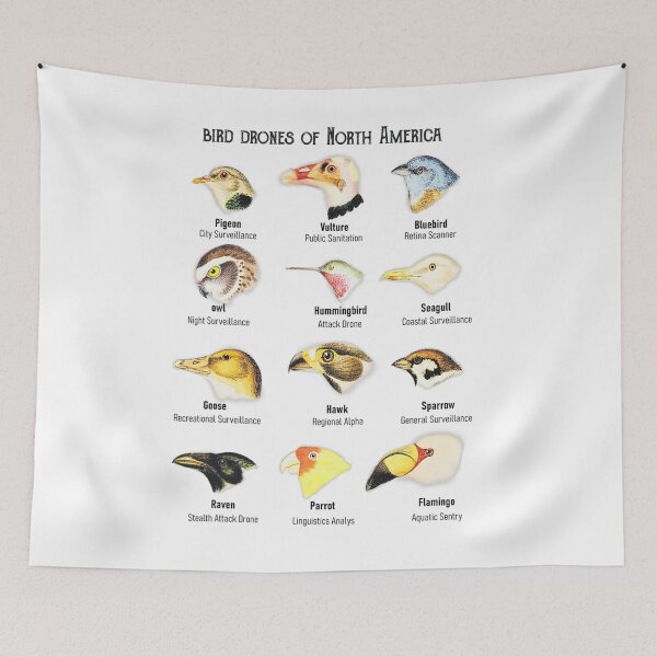 Item preview, bird drones of North America Cute Bird Lovers designed and sold by donnaeeqs624.